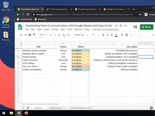 best Google Sheet project on Coursera