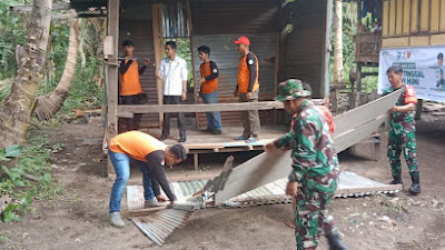  Kodim 1411/Bulukumba, Rem 141/Tp Bonkar Rumah Tidak Layak Huni Warga Sapolohe