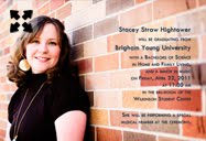 Modern Graduation Announcement for Stacey