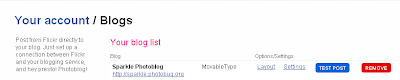 Flickr Blog settings