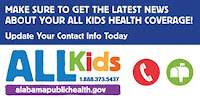 Logo for ALL Kids with all their information on it.
