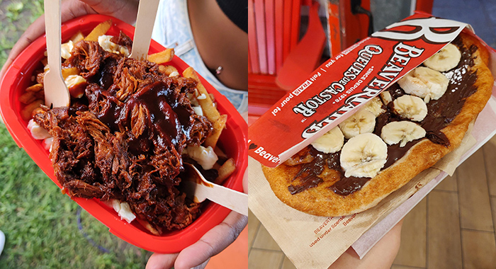 Poutine y BeaverTails en Canada