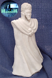 modelage, statue, argile, sculpture, necromancien, blanc