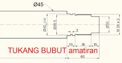 cara membubut as hidrolik untuk piston