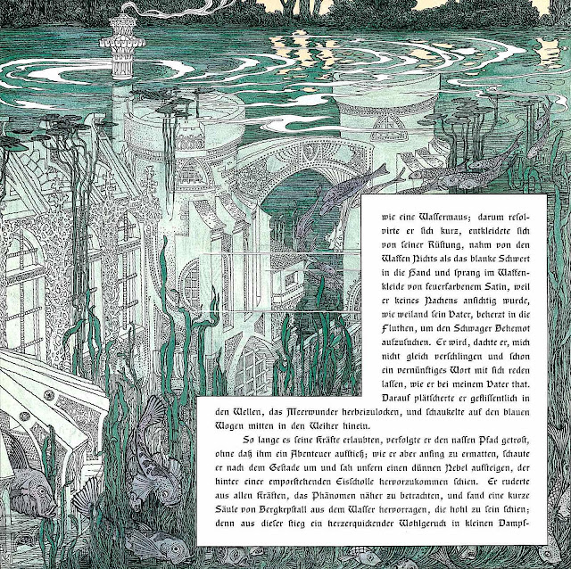 a Heinrich Lefler illustration of a 1900 underwater city