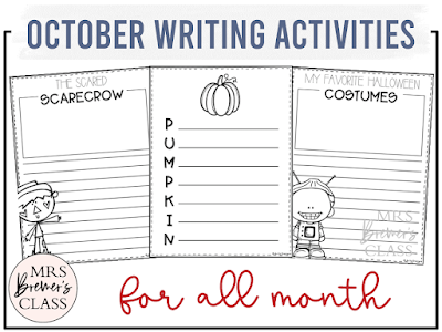 Writing activities templates and prompts for all year long for Kindergarten, First Grade, and Second Grade