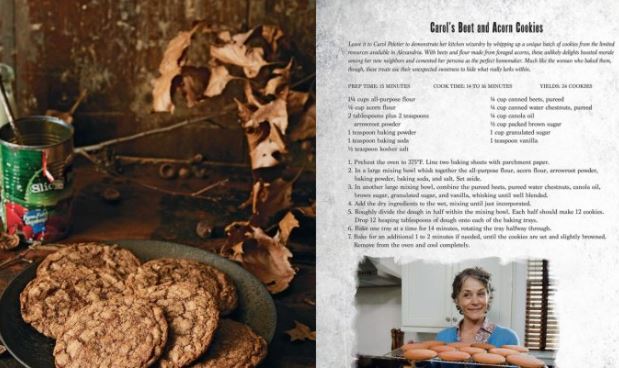 Interna do livro de receitas com Carol The Walking Dead - receita de cookies da Carol