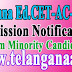Telangana Ed.CET-AC-SW-II-2016 1st /2nd Phase Admission Notification Muslim Minority Candidates LAWCET,ICET,PECET,EDCET,EAMCET,ECET,Results,Meeseva,Aadhaar,Ration card,Voter id,RTA,EC