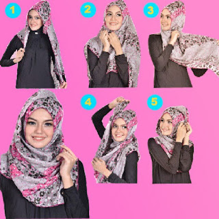 cara memakai jilbab pashmina shawl