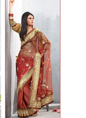 Beautiful Stylish Party Wear Sarees Designs For Girls