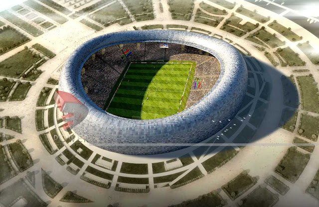 Bird Eye View Of Sport Stadium,3d Architectural Animation