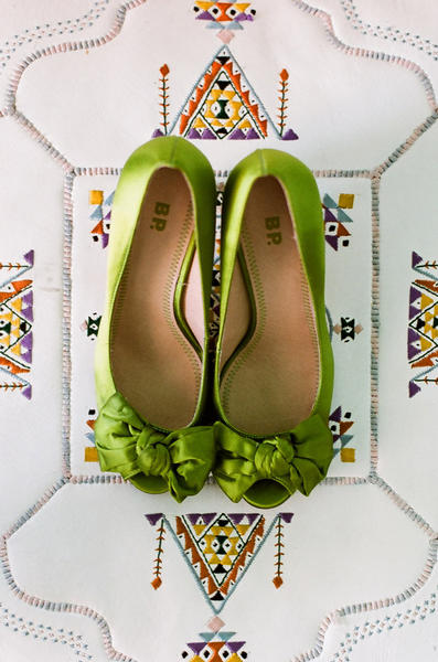 Another great idea is to have all the bridesmaids in green shoes while the
