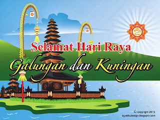 Balinese Greeting Cards Vector Graphic Design