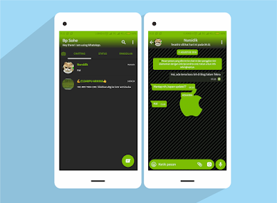 tema whatsapp ios black green