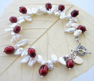 Keishi and Red RIce Pearl Bracelet from JaC Jewelry