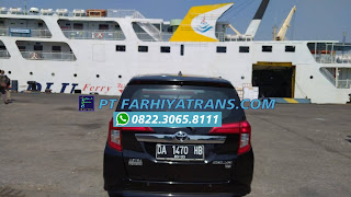 Ekspedisi FARHIYAtrans kirim mobil Toyota Calya dari Banjarmasin tujuan ke Surabaya, estimasi perjalanan satu hari dengan kapal roro.