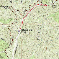 Glendora Mountain topo map