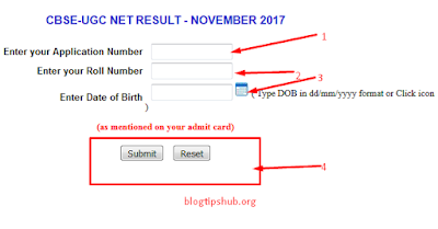 CBSE UGC NET RESULT NOVEMBER 2017 fill details and submit