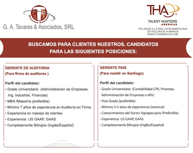 #Empleo G.A. Tavares & Asociados tienen 6 #Vacantes Aplica