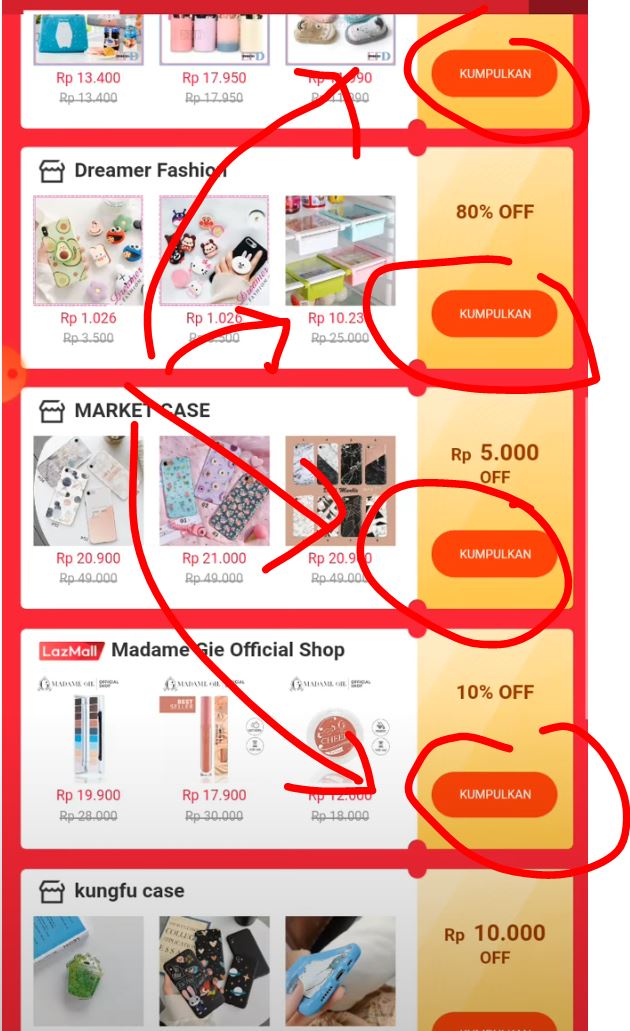 klik kumpulkan voucher Lazada