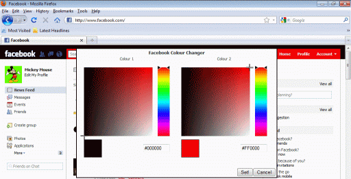 ganti warna facebook