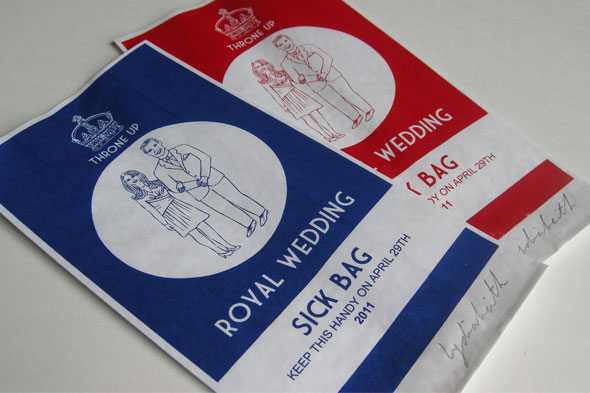 royal wedding 2011 merchandise. Royal Wedding Sick Bags