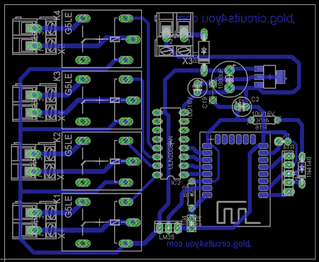 IOT Based Home Automation PCB layout