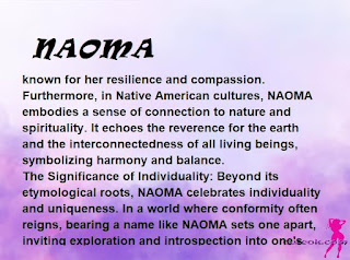 ▷ meaning of the name NAOMA (✔)