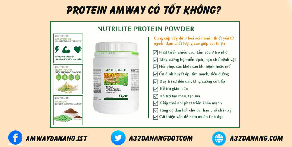 Tại sao nên dùng bột protein Amway Nutrilite?