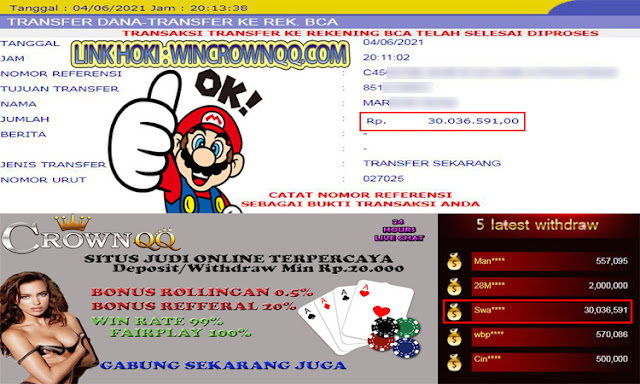 CrownQQ Agen DominoQQ BandarQ dan Domino99 Online Terbesar