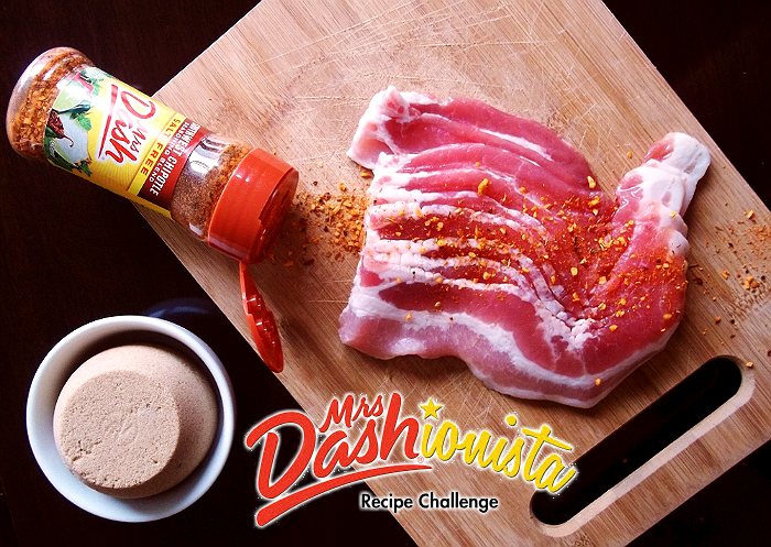 Use Mrs. Dash salt free seasonings to candy bacon with 1/2 C golden brown sugar. Bake on a deep baking sheet at 350F for 20-25 minutes.