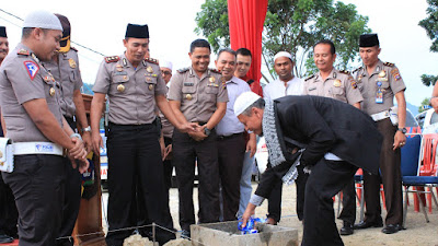 Kapolres Solok Kota Gelar Peletakan Batu Pertama Pembangunan Mushalla Nur Islami