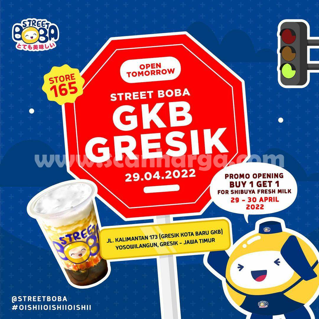 Street Boba GKB Gresik Promo Opening Beli 1 Gratis 1