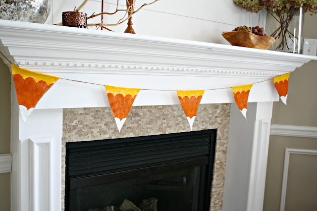 candy corn bunting craft