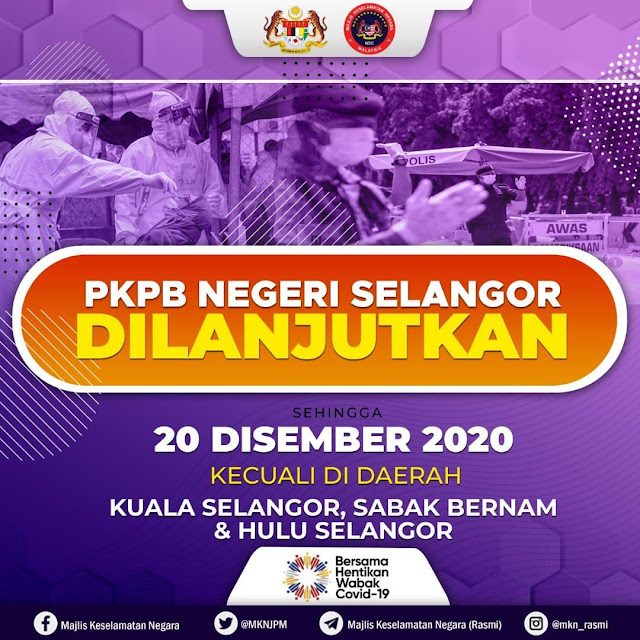 PKPB Di KL Dan Selangor Dilanjutkan, Pergerakan Rentas Daerah & Negeri Kini Dibenarkan.