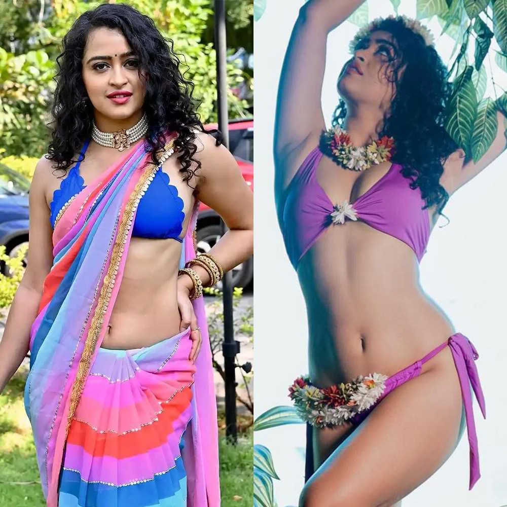 Apsara Rani saree vs bikini hot indian actress