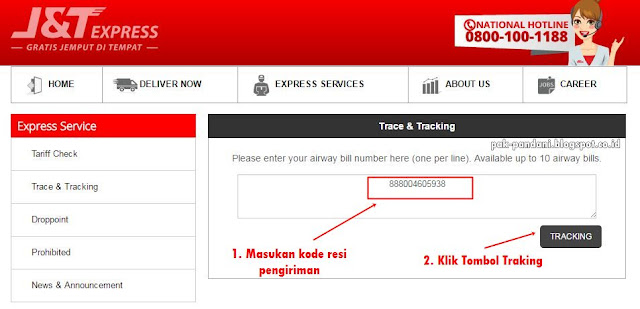 Cara Cek Resi J&T Express  Pak Pandani  Belajar dan Berbagi