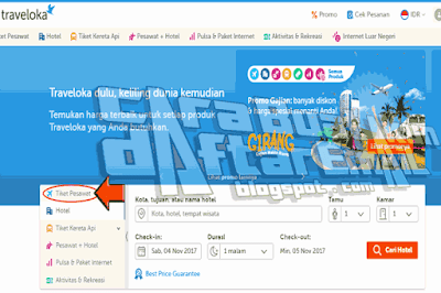 cara pesan tiket di traveloka