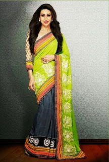 Parrot-Color-of-Saree