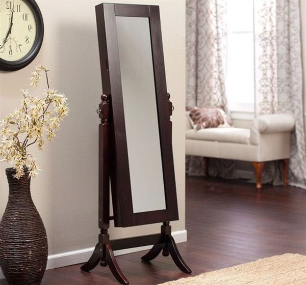 standing mirror jewelry armoire