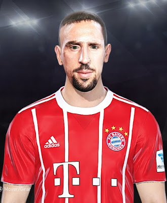 PES 2018 Ribery Face by Facemaker JuuanKaa1990