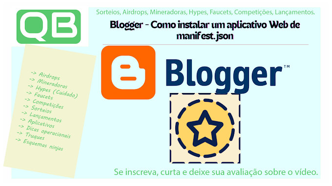 Blogger - Como instalar um aplicativo Web de manifest.json