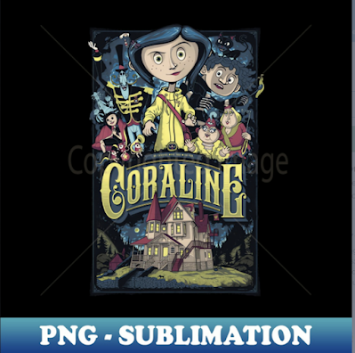 Coraline - PNG Transparent Digital Download File for Sublimation - Revolutionize Your Designs