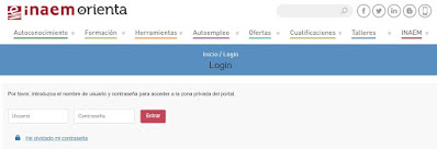 Usuario y Contraseña INAEM Orienta