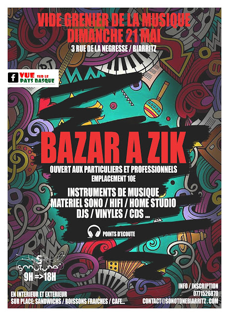 Bazar à Zik Biarritz 2023 vide greniers de la musique