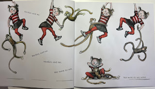 Monkey and Me這本童書繪本的作者Emily Gravett英國凱特格林威大獎得主，我很喜歡Emily Gravett的作品，文字簡潔，圖畫清爽乾淨，清楚表達重點，很適合幼兒閱讀。韻文加強與感，並且以重複性的故事結構，作為英語學習繪本再適合也不過。推薦親子共讀選書書單中包含必讀童書作品。
