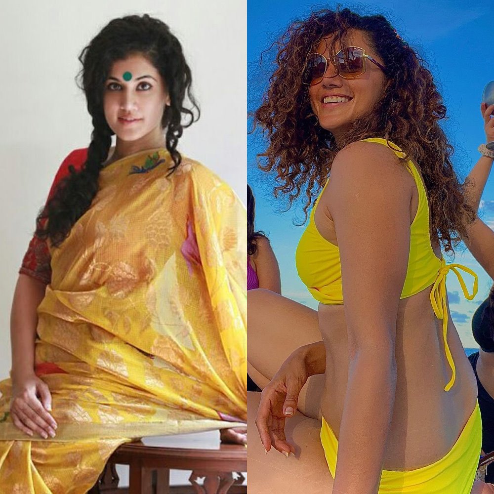 Taapsee saree vs bikini indian actress