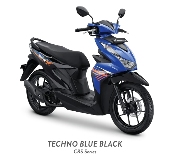 HONDA BEAT BIRU TECHNO BLUE BLACK CBS