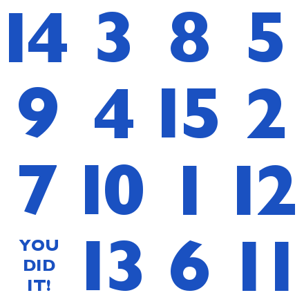 Magic Square 15 puzzle