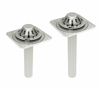 Siphonic and grvaity rood drains in stainless steel